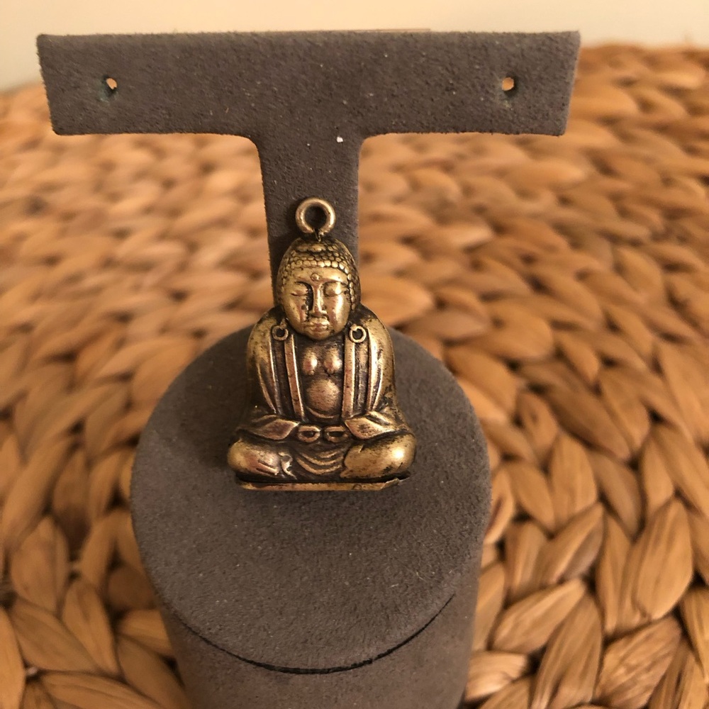 Buhdda Charm Silvertone Japan